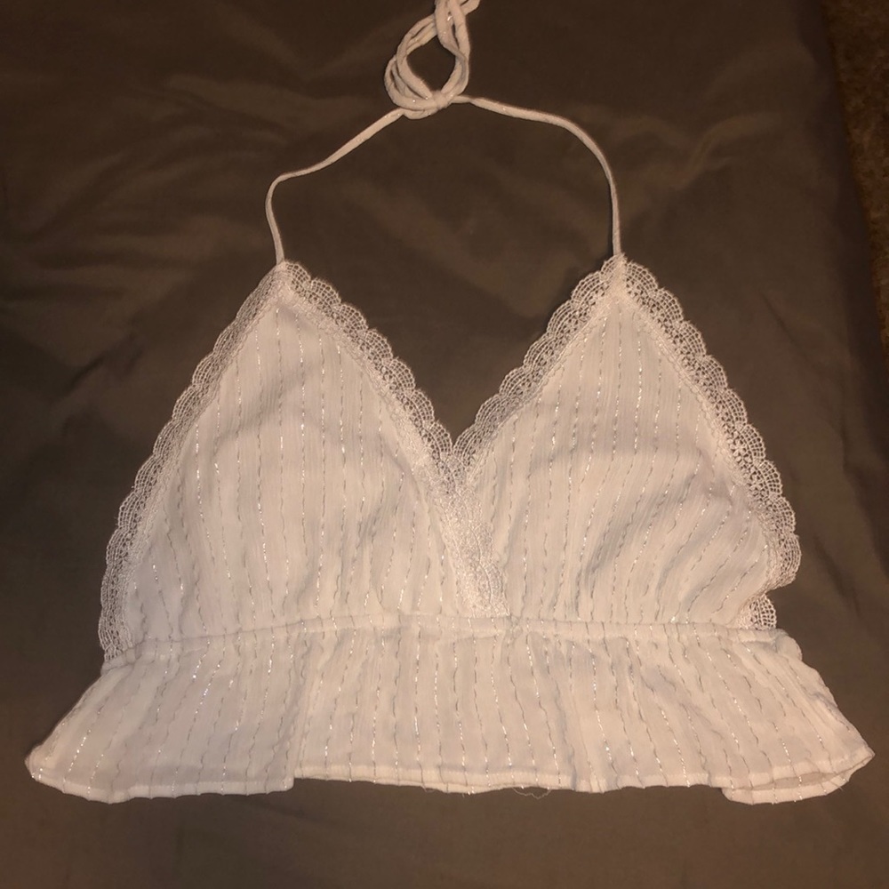 2XL white halter top